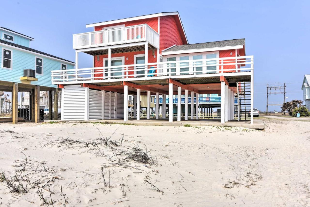 Beachfront Galveston Oasis Balconies, Ocean View! Екстериор снимка